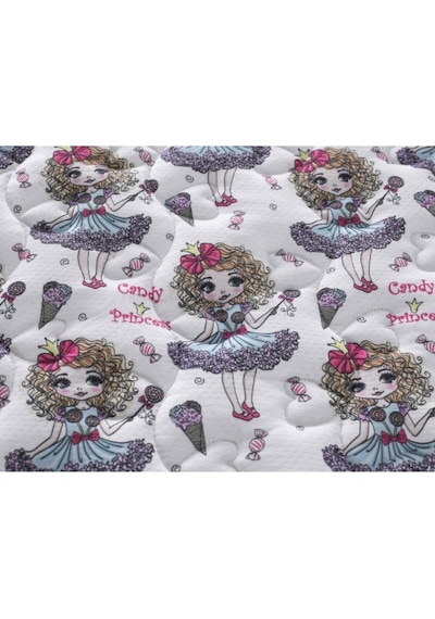 Candy Princess Kız Desenli Ultra Ortopedik Yaylı Yatak 90x190 Tek Kişilik