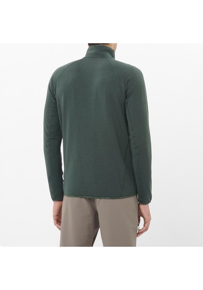 Salomon Essentıal Lıghtwarm Erkek Tam Fermuar Polar Green Gables Lc2706900 Yeşil