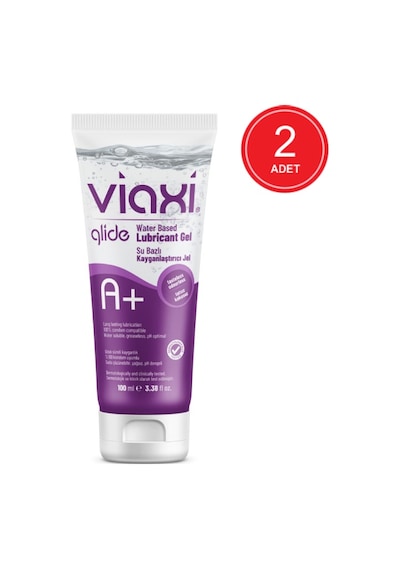 Viaxi Glide Su Bazlı Kayganlaştırıcı Jel A+ 100 ML x 2 Adet