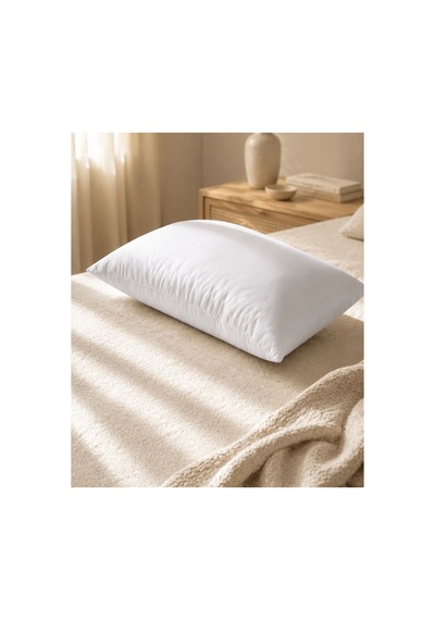 Microfiber Yastık 900gr Silikon Elyaf Dolgulu 50x70 Cm Beyaz Beyaz