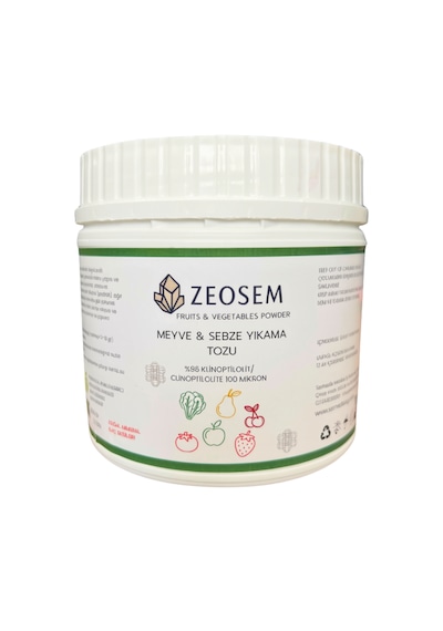Semedis - Zeosem Doğal Zeolit Klinoptilolit 100 Mikron Sebze Ve Meyve Yıkama Tozu 500 Gr
