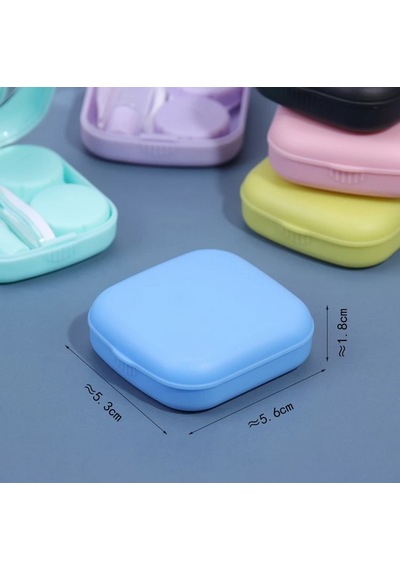 Lens Kutusu Ve Takma Aparatı Seti Aynalı Mini Mavi