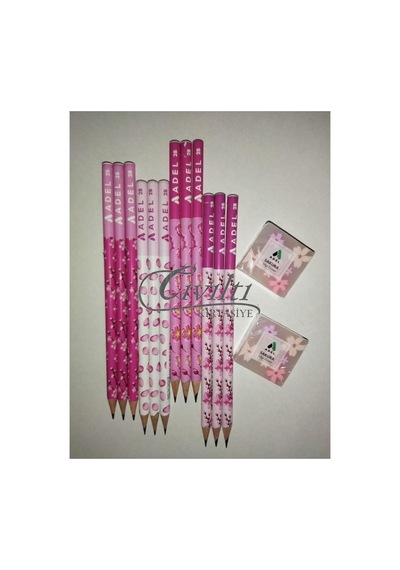 Adel Sakura Kalem & Silgi Seti 124-Pembe