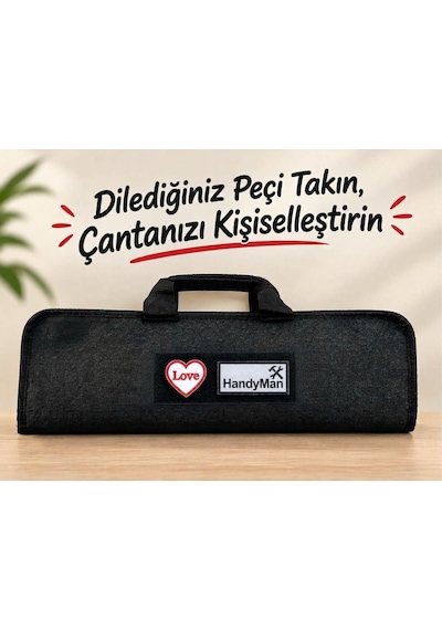 Portatif Tamir Alet Takım & Avadanlık Çantası 13 Cepli Pratik Tool Bag Organizer Siyah
