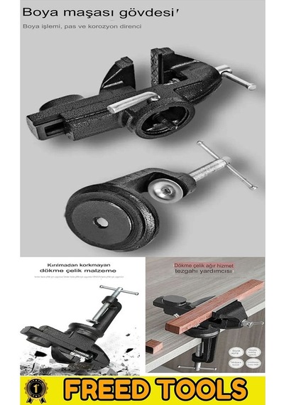 60mm Büyük Boy Mengene Masa Tezgah Mengene Örslü 60 Mengene