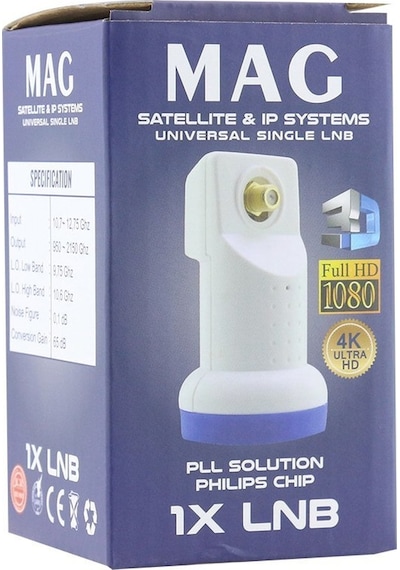 MAG TEKLİ SINGLE LNB ALTIN UÇLU SHARP CHİP 0.1DB