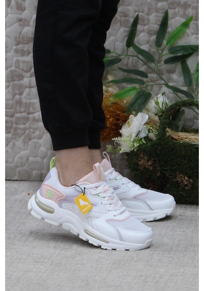 Lumberjack Null Beyaz Rahat Esnek Sneaker Kadın Spor Ayakkabı 001