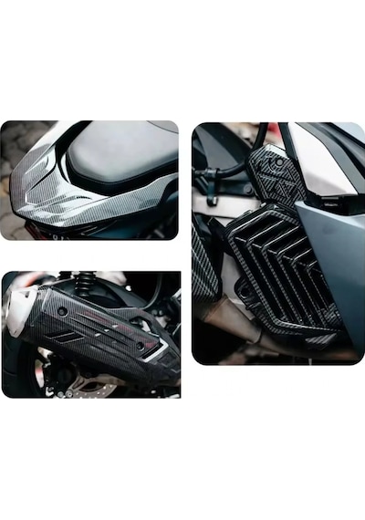 Honda Pcx 125 Modifiye Radyatör Kapağı Karbon Kaplama A+++ Kalite Çok Renkli