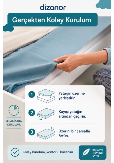 Dizanor Yeni Nesil Sünger Yatak Bariyeri 140 Cm