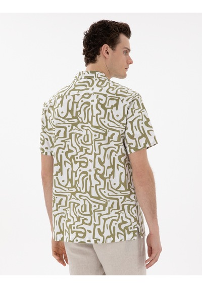 Pierre Cardin Erkek Haki Gömlek Kısa Kollu 50301709-vr027 Haki