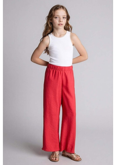 Defacto Straıght Wıde Krinkıl Pantolon Kız Çocuk G0612a826sppn680 Pembe-pn680