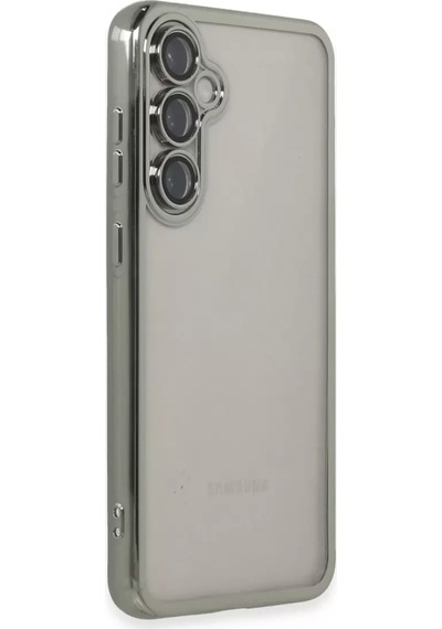 Newface Samsung Galaxy S23 Fe Kılıf Razer Lensli Silikon - Gümüş