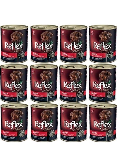 Reflex Plus Kuzulu Parça Etli Yavru Köpek Konservesi 12 x 400 G