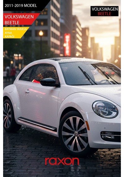 Volkswagen Beetle 2011-2019 Batman & Yarasa Ayna Kapağı Parlak Piano Black Sport