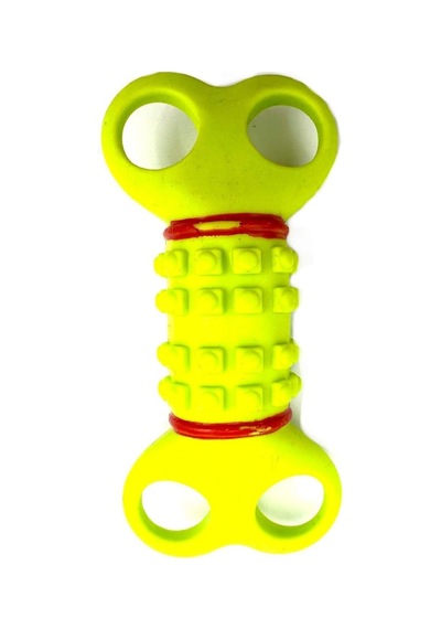 12cm Yassı Kemik Köpek Diş Kaşıma Oyuncağı Yeşil