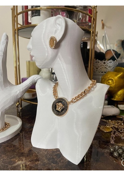 Dekoratif Takı Organizer Manken Şık Makyaj Mücevher Kolye Tasarım Sergi Yüzük 20cm