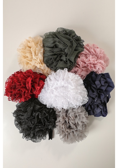 Melodi Scarf Kadın Tesettür Önü Dikişsiz Fırfırlı Penye Bone Gri