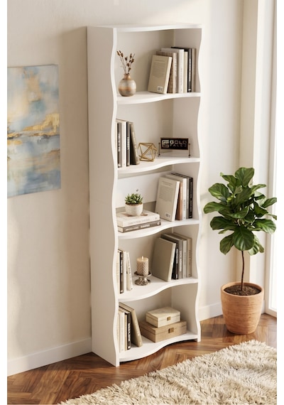 Kitaplık 5 Raflı Esinti Modern Çok Amaçlı Dekoratif Raf Ünitesi Geniş Kütüphane Ofis Kitaplığı 7081 Beyaz Çok Renkli Kitaplık 5 Raflı Esinti Modern Çok Amaçlı Dekoratif Raf Ünitesi Geniş Kütüphane Ofis Kitaplığı 7081 Beyaz Çok Renkli