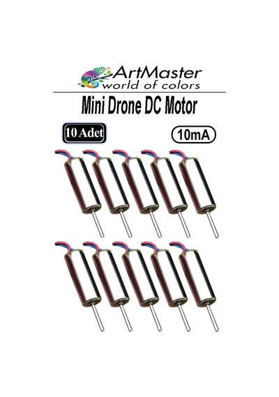 Mini Drone Motoru 10 Adet Çekirdeksiz Yüksek Hızlı Güçlü Deney Dc Dron Motoru Uçak Mini Drone Motoru Okul Helikopter