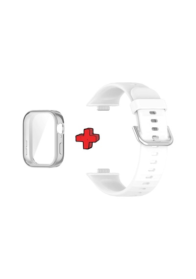 Watch Fit 3 İle Uyumlu Kasa Ekran Koruyucu Ve Jel Silikon Kordon 2in1 Renk94