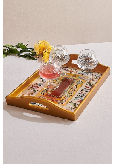 Pasabahce Çiçek Tepsi 41x28x7 Cm - 1 Adet Cok Renkli
