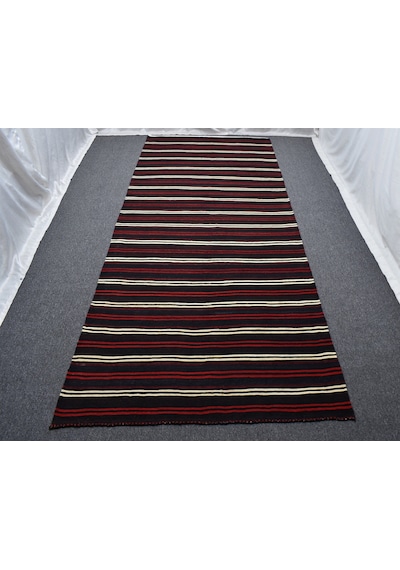 Zehra Abla Halı Yeni El Dokuma İnce Çubuklu Yağcıbedir Balıkesir Yün Kilim 6295