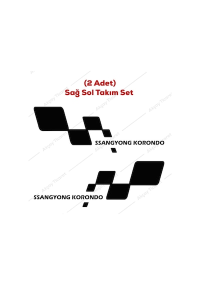Korondo Sticker Ssangyong Korondo Kapı Altı Sticker Oto Sticker