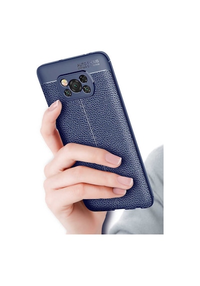 Xiaomi Poco X3 Kılıf Zore Niss Deri Desenli Silikon Kılıf (469179379)