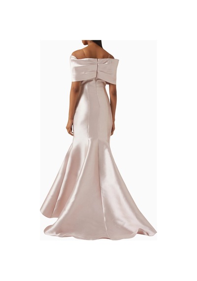 Ac By Aanchal Chanda Crystal - Embellished Gown Kristal Işlemeli Balık Form Maxi Kadın Elbise Pembe