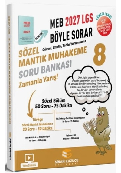 2027 8. Sınıf Sözel Mantık Muhakeme Soru Bankası Sinan Kuzucu