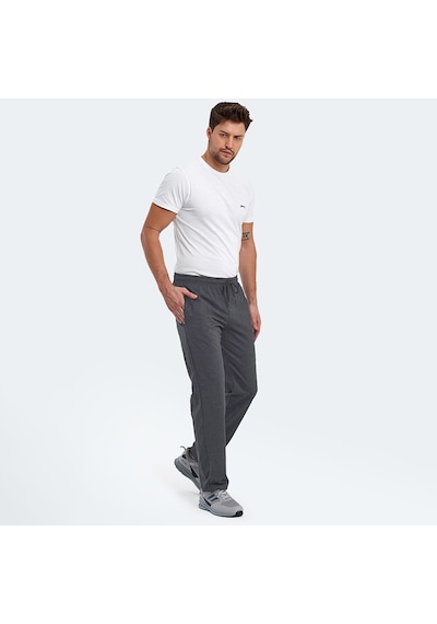 Slazenger  OTEKS Erkek Cepli Koyu Gri Eşofman  Altı