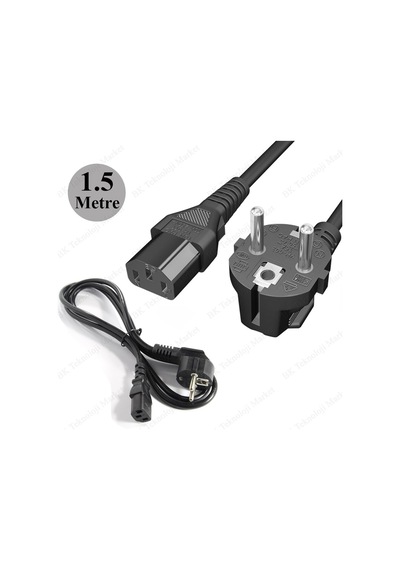 Pc Monitör Tv Monitör Printer Power Şarj Kablosu - 1.5 Metre