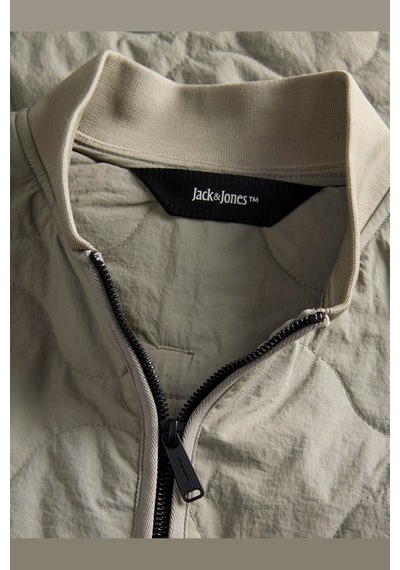Jack & Jones Erkek Beyzbol Yaka Uzun Kollu Puffer Mont - Axel Vetiver Vetiver