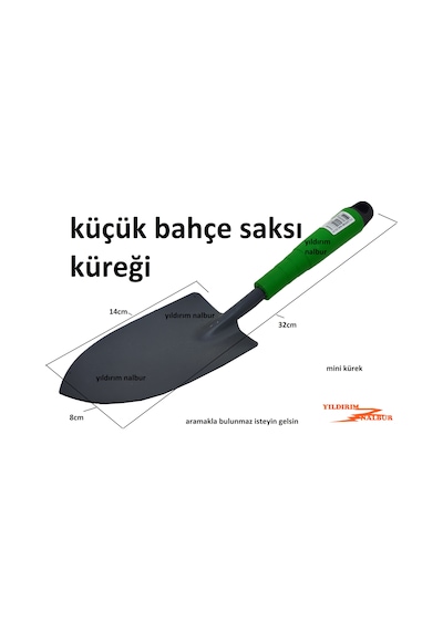 Bahçe Hobi Küreği Saksı Kürek Çiçek Gübre Mini Kürek