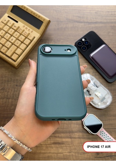 Apple iPhone 17 Air Uyumlu Kamera Korumalı Darbeye Dayanıklı Renk Atmayan Keep Silikon Kılıf Haki