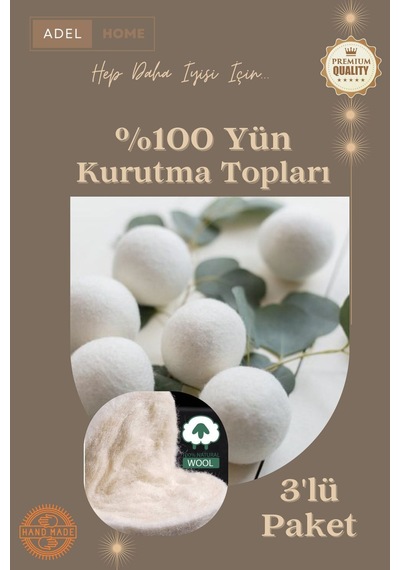 Yün Kurutma Topları 3 Lü Paket