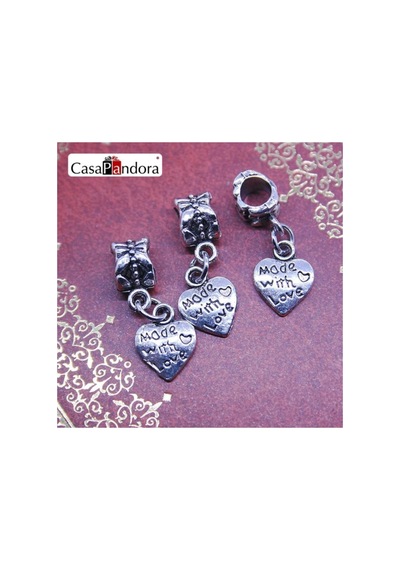 'made With Love' Charm, Charm Bileklik Uyumlu Gümüş Gümüş