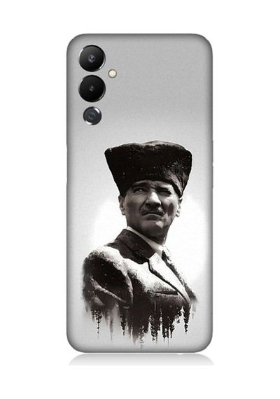 Tecno Pova 3uyumlu Mustafa Kemal Atatürk Desenli Silikon Kılıf