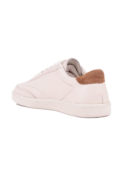 Shoetyle - Bej Rengi Hakiki Deri Bağcıklı Erkek Günlük Ayakkabı 666-1098-1342 Bej