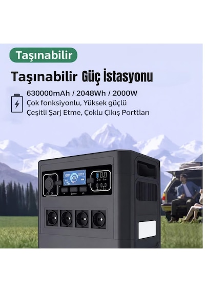 Py-p520 2000w - 630000mah - 2016wh - Kapasite Lifepo4 Taşınabilir Güç Istasyonu, Güç Kaynağı