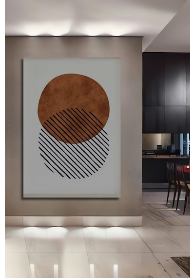 Dekoratif Ahşap Kare Soyut Dairesel Düzenleme Tablosu Ev/ofis/işyeri/salon/mutfak/banyo Tablo Mdf Kı