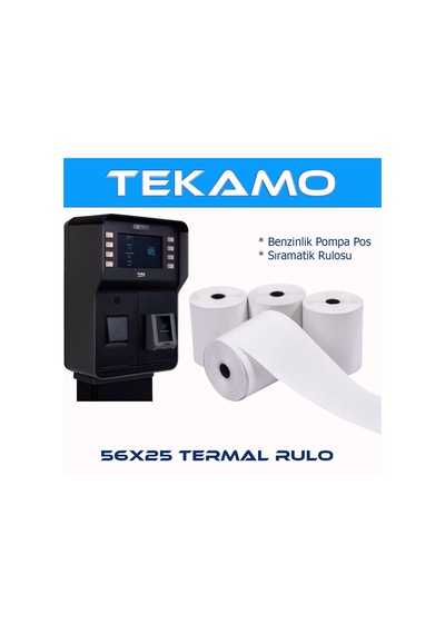 56x25 Pompa Yazarkasa Termal Pos Rulosu 10 Adet