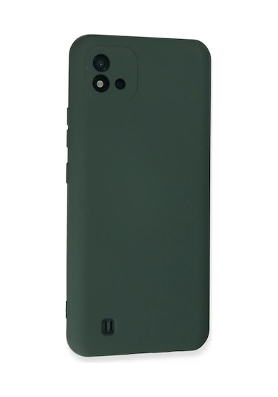 Realme C11 2021 Uyumlu Kılıf Nano İçi Kadife Silikon - Koyu Yeşil