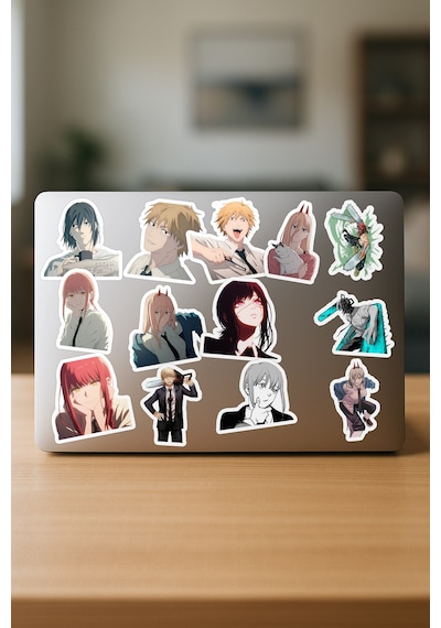 Chainsaw Man Anime Sticker Paketi 25 Adet Çok Renkli