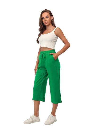 Superlife Kadın Bol Kapri Şort Spr24ks63 Benetton Yeşili