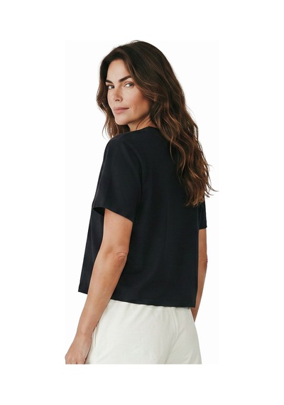 Sportive Lysa Kadın Siyah Günlük Stil T-shirt 26yk0027-syh