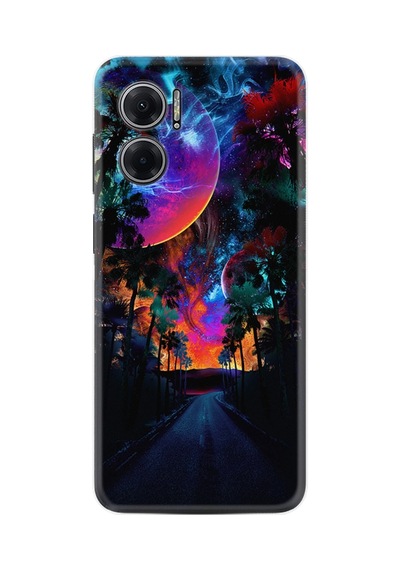 Xiaomi Redmi Note 11e Kılıf Resimli Desenli Silikon Platinium Series Mysterious World 1806