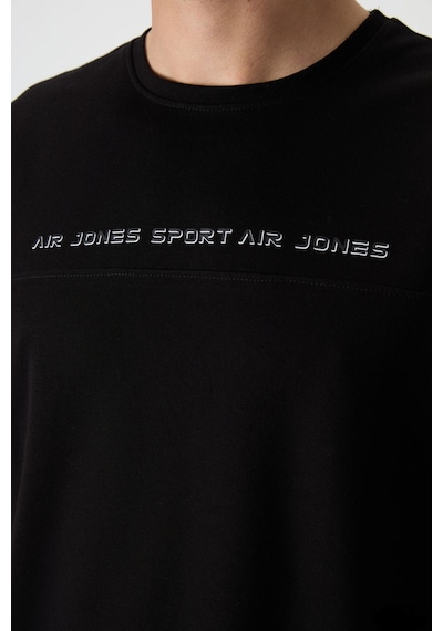 Air Jones Tommy Life Siyah Pamuklu Kalın Yüzeyi Dokulu Oversize Fit Baskılı Erkek T-shirt - 88371 Siyah Air Jones Tommy Life Siyah Pamuklu Kalın Yüzeyi Dokulu Oversize Fit Baskılı Erkek T-shirt - 88371 Siyah