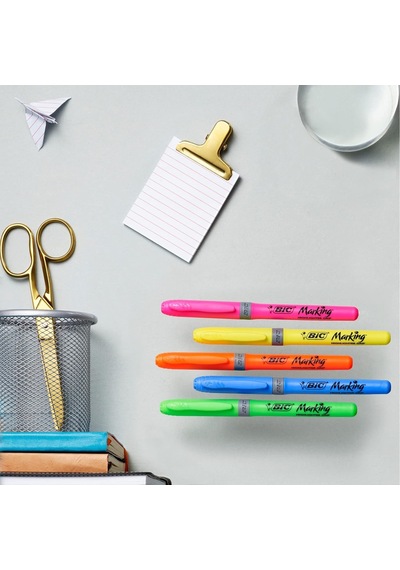 Bic Fosforlu Kalem Brite Liner Grip 4'lü Çok Renkli