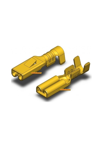 100 Adet Mesa Küçük Dişi Fiş kablo Ucu- 6.3mm Sf2d